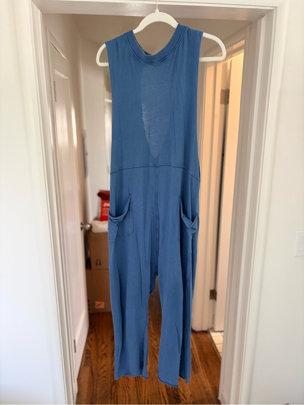Urban Outfitters Out From Under Austin Blue Sleeveless Cotton Jumpsuit - Picture 5 of 8